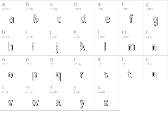 Intro Head H H1 Shade lowercase a-z preview