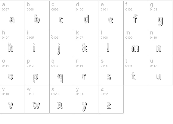 Intro Head H H2 Shade lowercase a-z preview