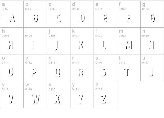 Intro Head H UC Shade lowercase a-z preview