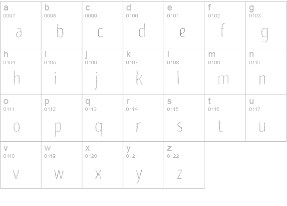 Intro Head R H1 lowercase a-z preview