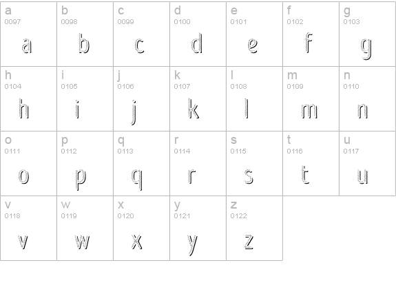 Intro Head R H1 Shade lowercase a-z preview