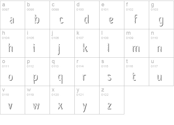 Intro Head R H2 Shade lowercase a-z preview