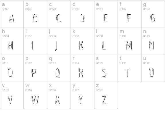 Intro Head R UC G Shade lowercase a-z preview
