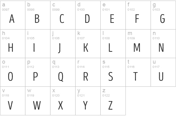 Intro Head R UC H1 Base lowercase a-z preview