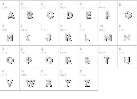 Intro Rust H1 Fill Shade lowercase a-z preview