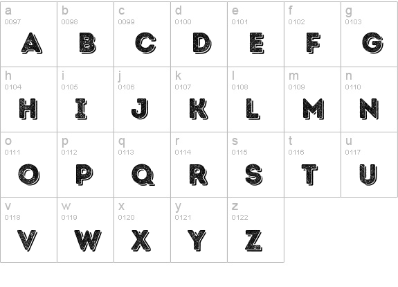Intro Rust H2 Base Shade lowercase a-z preview