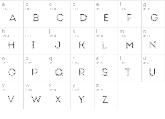 Intro Rust H2 Fill 2 Line lowercase a-z preview