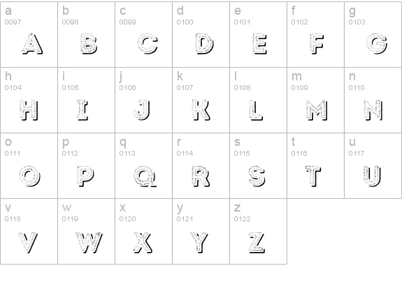 Intro Rust H2 Fill 2 Shade lowercase a-z preview