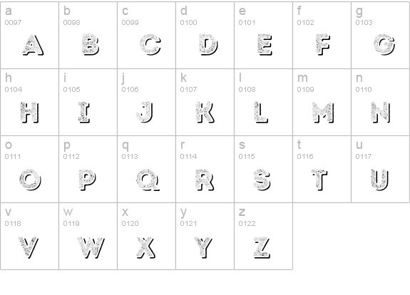 Intro Rust H2 Fill Shade lowercase a-z preview