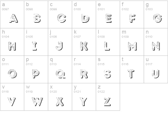 Intro Rust L Fill 2 Shade lowercase a-z preview