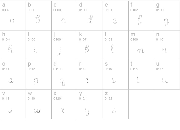 Intro Script B L lowercase a-z preview