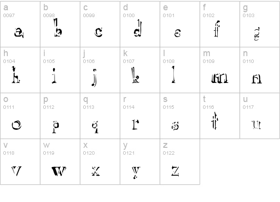 InvacuoCloak lowercase a-z preview