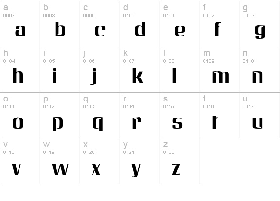 Inverserif-Regular lowercase a-z preview