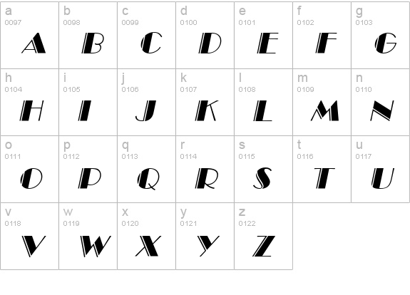 Invite Engraved SF Italic lowercase a-z preview