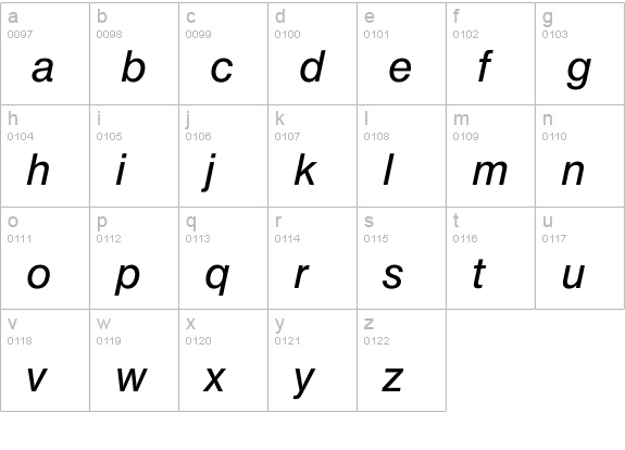 Iolympia Medium lowercase a-z preview