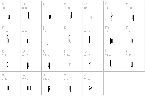 Ipswich Bold lowercase a-z preview