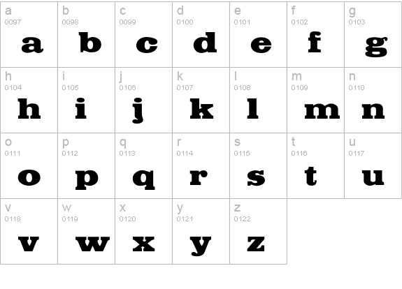 Iraklion lowercase a-z preview