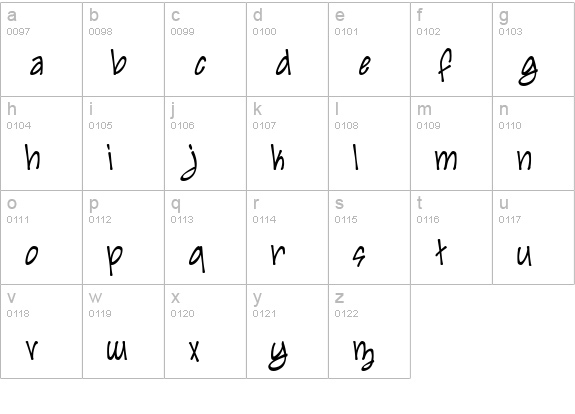 Irezumi lowercase a-z preview