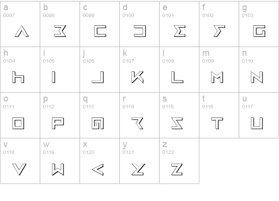 Iron Cobra 3D lowercase a-z preview