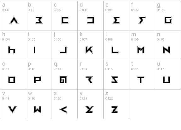Iron Cobra Pro lowercase a-z preview