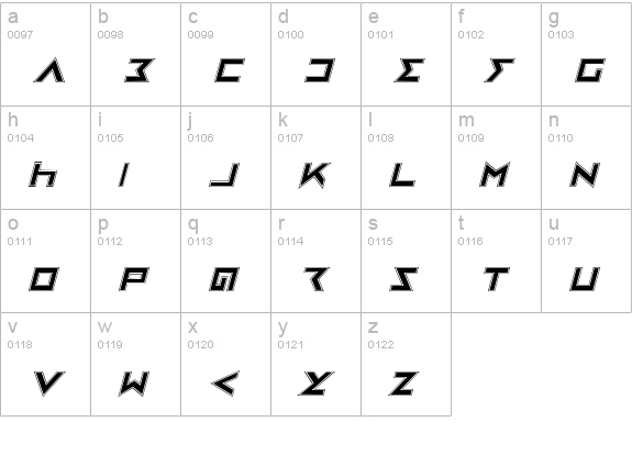 Iron Cobra Pro Italic lowercase a-z preview
