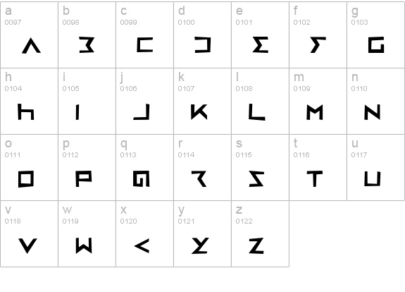 Iron Cobra Rough lowercase a-z preview