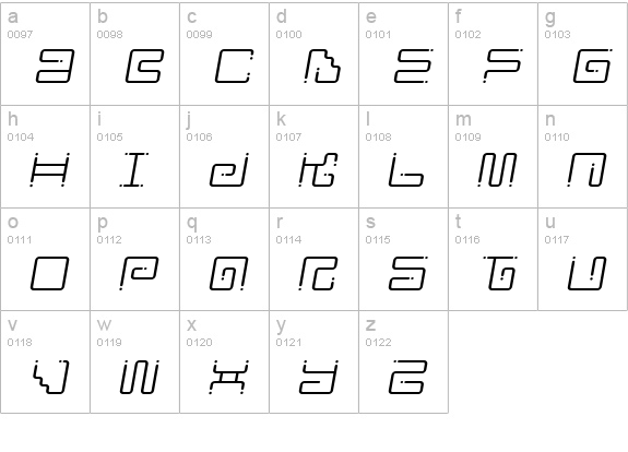 Iron Lounge Dots 2 lowercase a-z preview