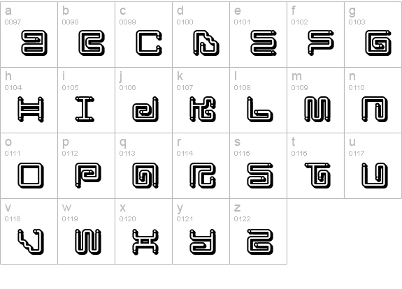 Iron Lounge Smart Dot lowercase a-z preview