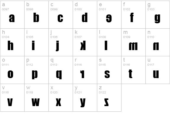 IRR3V3RSIBL3 lowercase a-z preview
