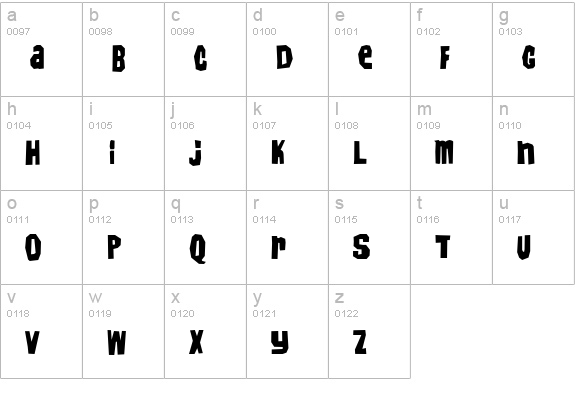 IrwinAllen lowercase a-z preview