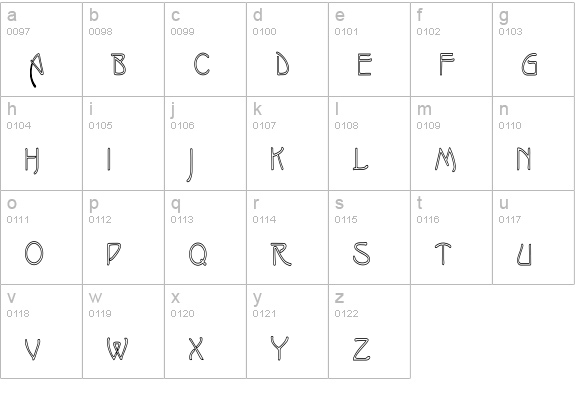 IsadoraHC lowercase a-z preview