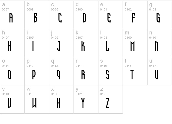 Isepik lowercase a-z preview