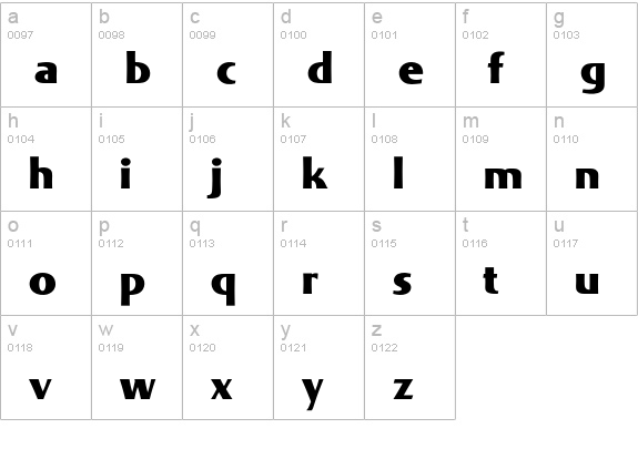 Isfahan lowercase a-z preview