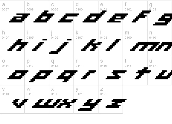 iso 08_65 lowercase a-z preview
