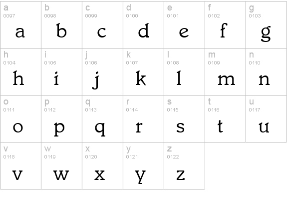 Istria-Book lowercase a-z preview