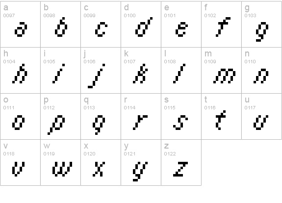 italic 08_56 lowercase a-z preview