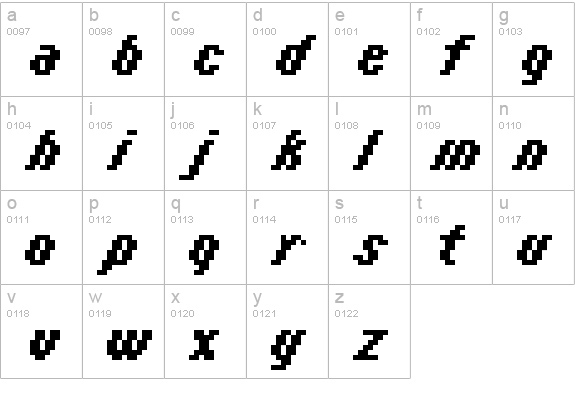 italic 08_65 lowercase a-z preview