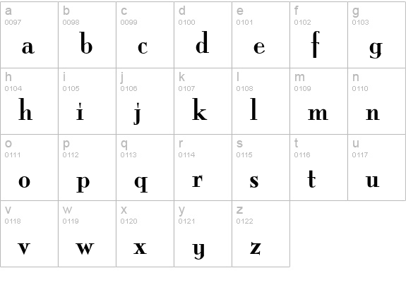 ItingOpti-Regular lowercase a-z preview