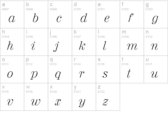 Ivalencia Xlight lowercase a-z preview