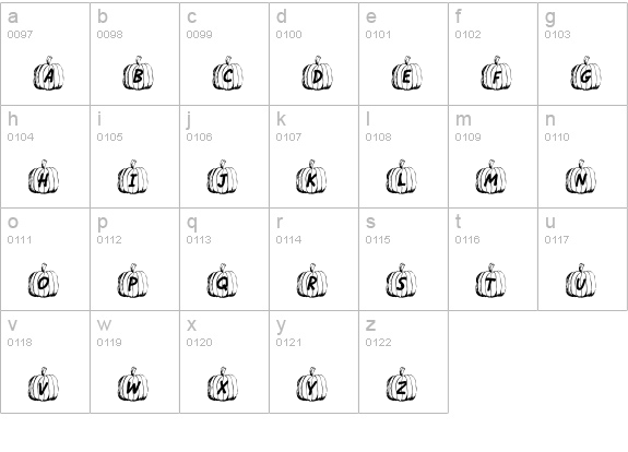 Jack O lowercase a-z preview