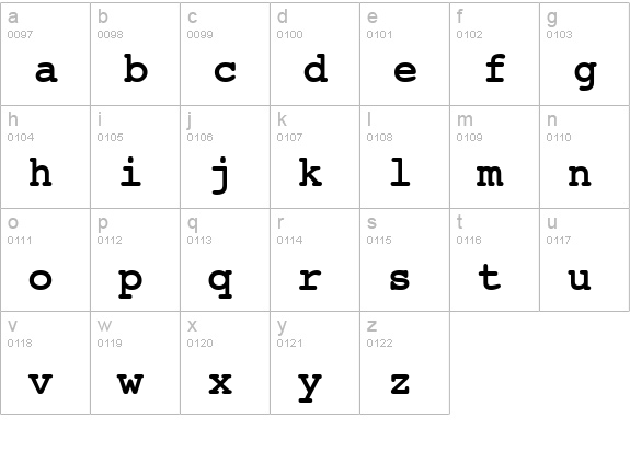 JackInput Bold lowercase a-z preview