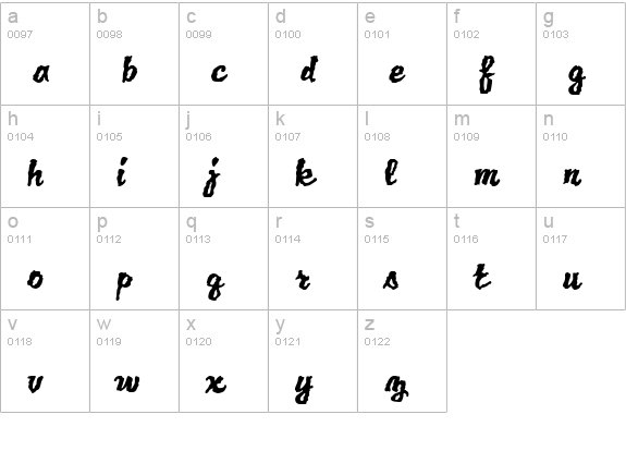 JackLantern BB lowercase a-z preview