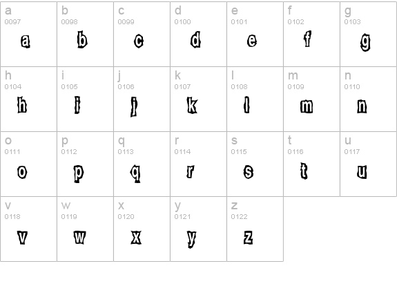 JackOLantern lowercase a-z preview