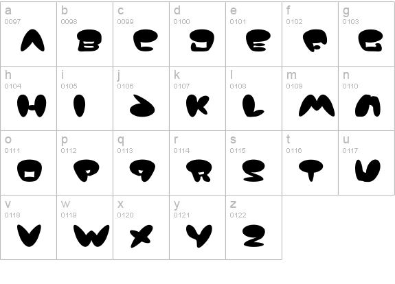 Jackson lowercase a-z preview