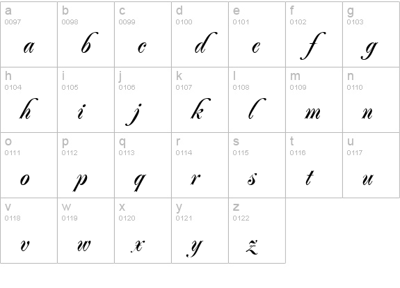 Jacoba Bold lowercase a-z preview