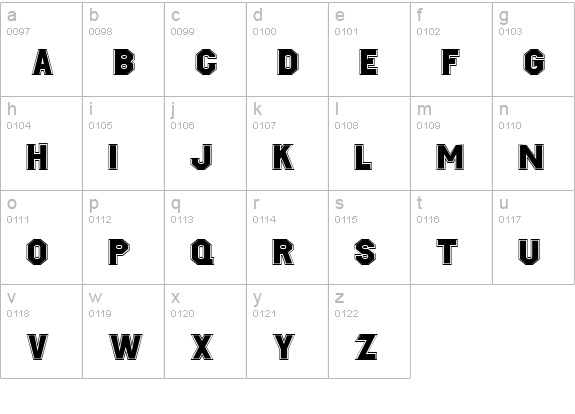 Jacobi lowercase a-z preview