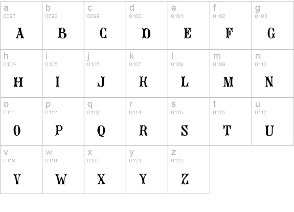 JacquesRoughcut Regular lowercase a-z preview