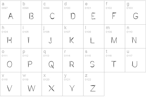 JaggaPoint lowercase a-z preview