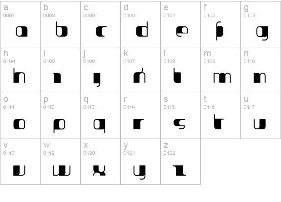 Jakone-Bold lowercase a-z preview
