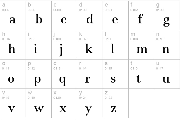 Jamille Regular lowercase a-z preview